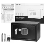 Sejf z kodem elektronicznym TREZO, średni, wymiary zewnętrzne: 310 x 200 x 200 mm