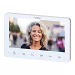 ANGU, zestaw wideodomofonowy 4-żyłowy, bezsłuchawkowy, monitor 7" LCD, z kamerą 800TVL, z czytnikiem kart i breloków zbliżeniowych 13,56MHz, biały