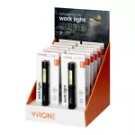 Latarka warsztatowa LED, 5+3W, 300lm+70lm, 600mAh, magnes, klips