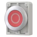 M30C-FD-R-X0 Przycisk 30mm płaski, czerwony, "O"