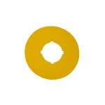 M22-XBK Żółta tabliczka do przycisków bezpieczeństwa, czysta