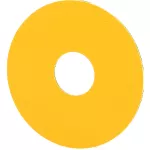 M22-XBK Żółta tabliczka do przycisków bezpieczeństwa, czysta