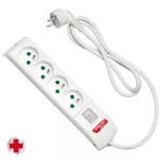 Przedł. listwowy FIDO 4x230V, OWY 3x1,5 - 3m z wył