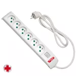 Przedł. listwowy FIDO 6x230V, OWY 3x1,5 - 3m z wył