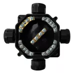 Puszka hermetyczna F11 z zaciskiem - czarna IP67