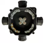 Puszka hermetyczna 27P z zaciskiem - czarna IP67