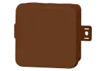 Puszka hermetyczna V7, 400V, 100x100x41, brązowa-klik IP54