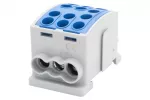 Zacisk HLK 100A-3 (1x25,2x16 / 1x25,2x16) - niebieski IP20