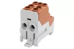 Blok rozdzielczy DBR 100A 2x25 / 6x10 brązowy