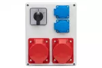 Rozdzielnica R-240 - gniazda 2x16A 5p, 2x230V, 0/1 (32A) IP44