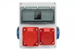 Rozdzielnica R-240 8M - gniazda 2x16A 5p, 2x230V IP44