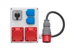 Rozdzielnica R-240 - gniazda 2x32A 5p, 2x230V, 0/1 (32A), wtyczka 32A 5p, OPD 5x4mm2 -1,5m IP44