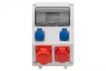 Rozdzielnica CAJA 9M - gniazda 2x16A 5p, 2x230V IP44