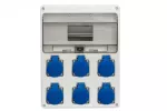 Rozdzielnica LAGO 11M - gniazda 6x230V IP44