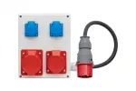 Rozdzielnica R-240 - gniazda 2x32A 5p, 2x230V, wtyczka 32A 5p, OPD 5x4mm2 -1,5 m IP44