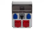 Rozdzielnica CAJA 12M - gniazda 16A 5p, 32A 5p, 2x230V, 0/1 (32A) IP44