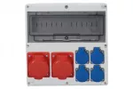Rozdzielnica LAGO 14M - gniazda 2x32A 5p, 4x230V IP44