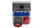 Rozdzielnica CAJA 12M BICOLOR - gniazda 16A 5p, 63A 5p, 4x230V IP44