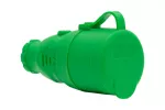 Gniazdo gumowe NOVA 16A 230V zielone IP44