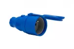 Gniazdo gumowe NOVA 16A 230V niebieskie IP44