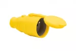 Gniazdo gumowe NOVA 16A 230V żółte IP44