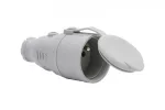 Gniazdo gumowe NOVA 16A 230V szare IP44