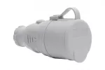 Gniazdo gumowe NOVA 16A 230V szare IP44