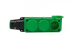 Listwa gumowa 3x230V 16A zielona IP54