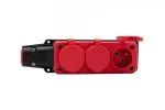 Listwa gumowa 3x230V 16A czerwona IP54