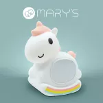 MARY'S lampka nocna z budzikiem Jednorożec na biegunach