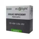 Zasilacz do puszki fi60 45W 12V IP67 50x22