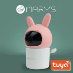 MARY'S Obrotowa niania kamera elektroniczna Królik różowy WiFi TUYA