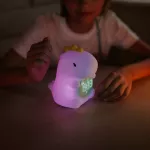 MARY'S lampka nocna LED RGB Dino z budzikiem