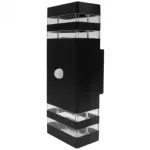 Oprawa elewacyjna plastik OE-4CP 2xGU10 PIR CZARNA