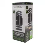 Oprawa elewacyjna plastik OE-4CP 2xGU10 PIR CZARNA