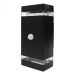 Oprawa elewacyjna plastik OE-3CP 2xGU10 PIR CZARNA