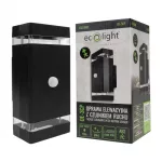 Oprawa elewacyjna plastik OE-3CP 2xGU10 PIR CZARNA