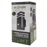 Oprawa elewacyjna plastik OE-2CP 1xGU10 PIR CZARNA