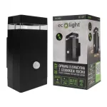 Oprawa elewacyjna plastik OE-1CP 1xGU10 PIR CZARNA