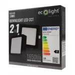 Downlight 18W kwadrat CCT 2w1 czarny