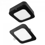 Downlight 6W kwadrat CCT 2w1 czarny