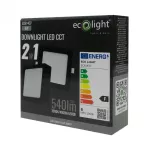 Downlight 6W kwadrat CCT 2w1 czarny