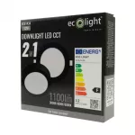 Downlight 12W okrągły CCT 2w1 czarny