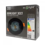 DOWNLIGHT LED 3W/5W/7W CCT CZARNY OKRĄGŁY