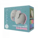 MARY'S LAMPKA NOCNA LED SŁOŃ BIAŁY RGB Z PILOTEM