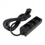 Przedłużacz 3 gniazda 3m z/u 3x1.5mm2 CZARNE