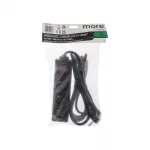 Przedłużacz 3 gniaz. 3m z/u z wyłącznikiem CZARNY