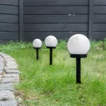 Solarny Słupek Ogrodowy LED okrągły klosz SSO-5