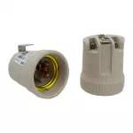 Gniazdo ceramiczne E27 z uchwytem