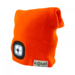 Czapka z latarką LED Pomarańczowa 1W 6500K